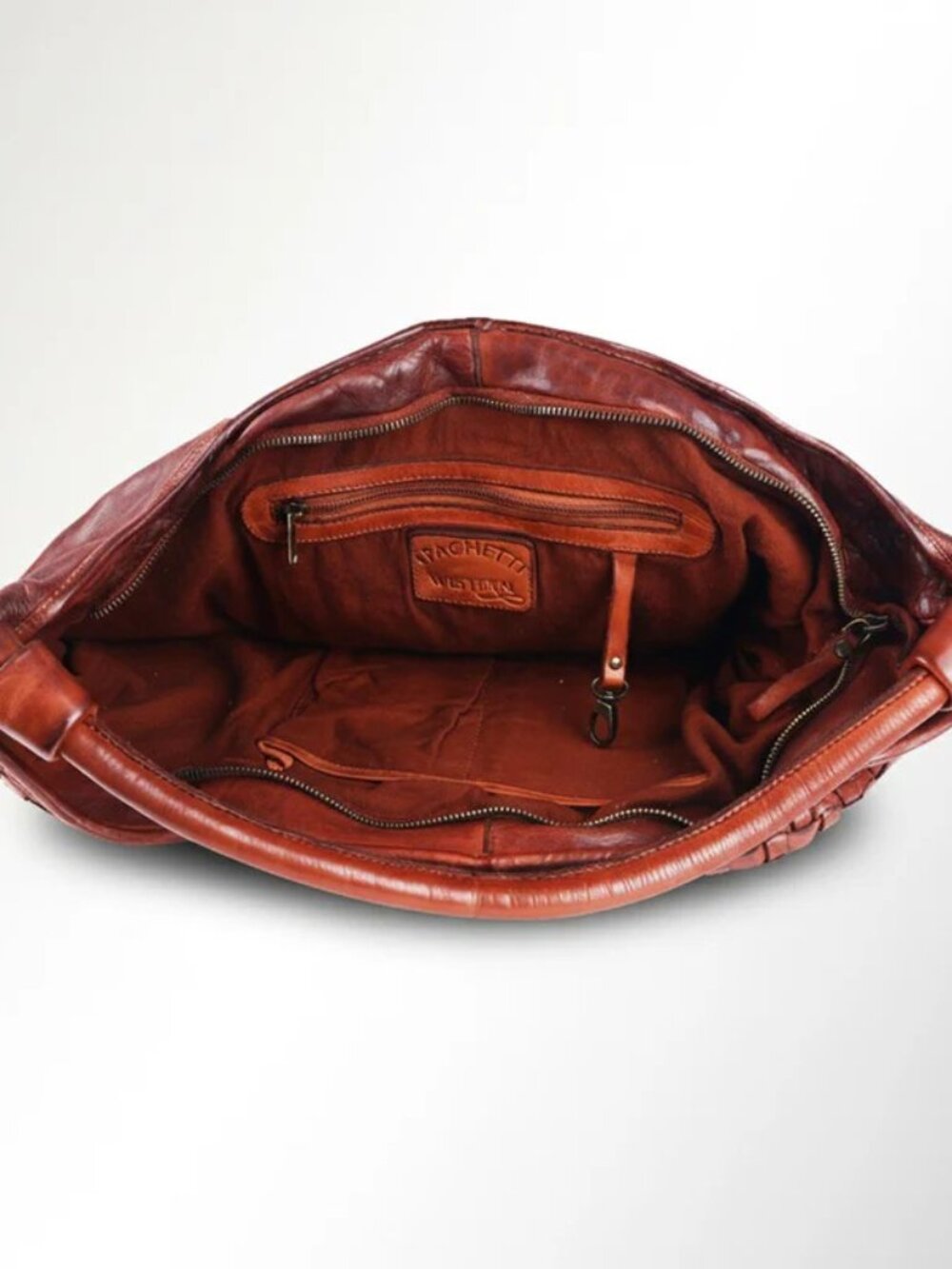 All LeatherRustic Weave Studded Hobo Bag - Picture 4 of 4